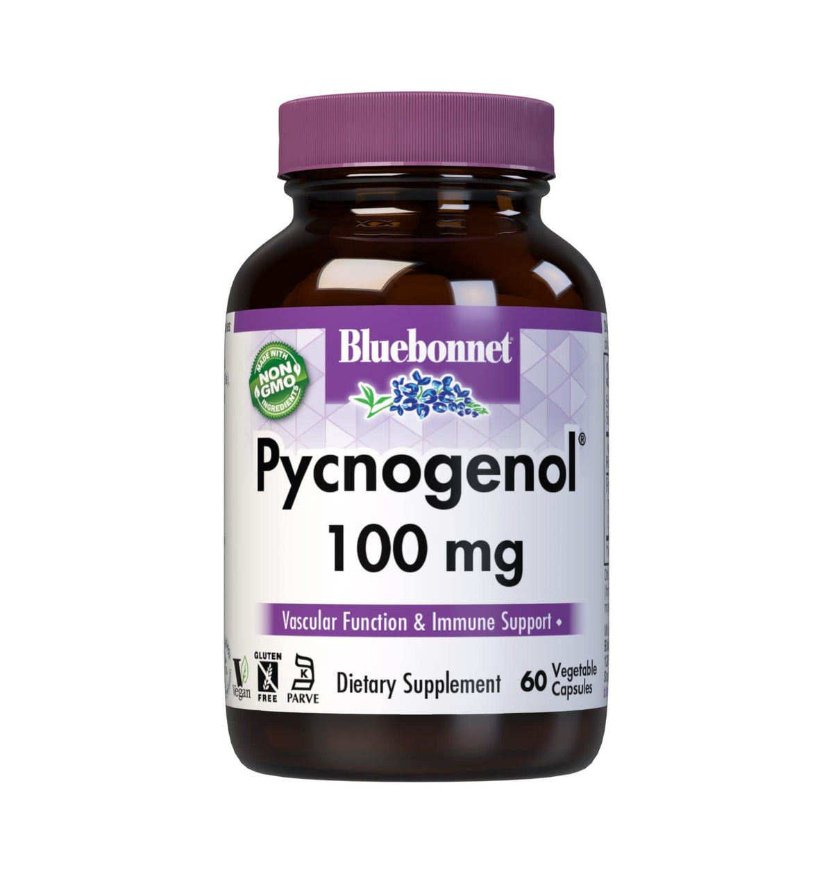 BlueBonnet Pycnogenol 100 mg capsules végétales, vue de face