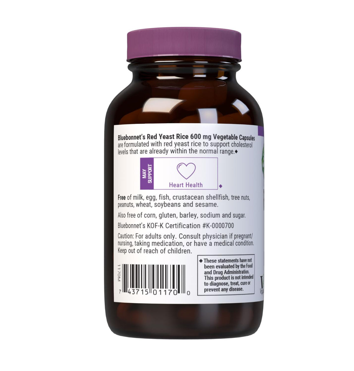 BlueBonnet Riz Rouge 600 mg gélules végétales dans un environnement naturel