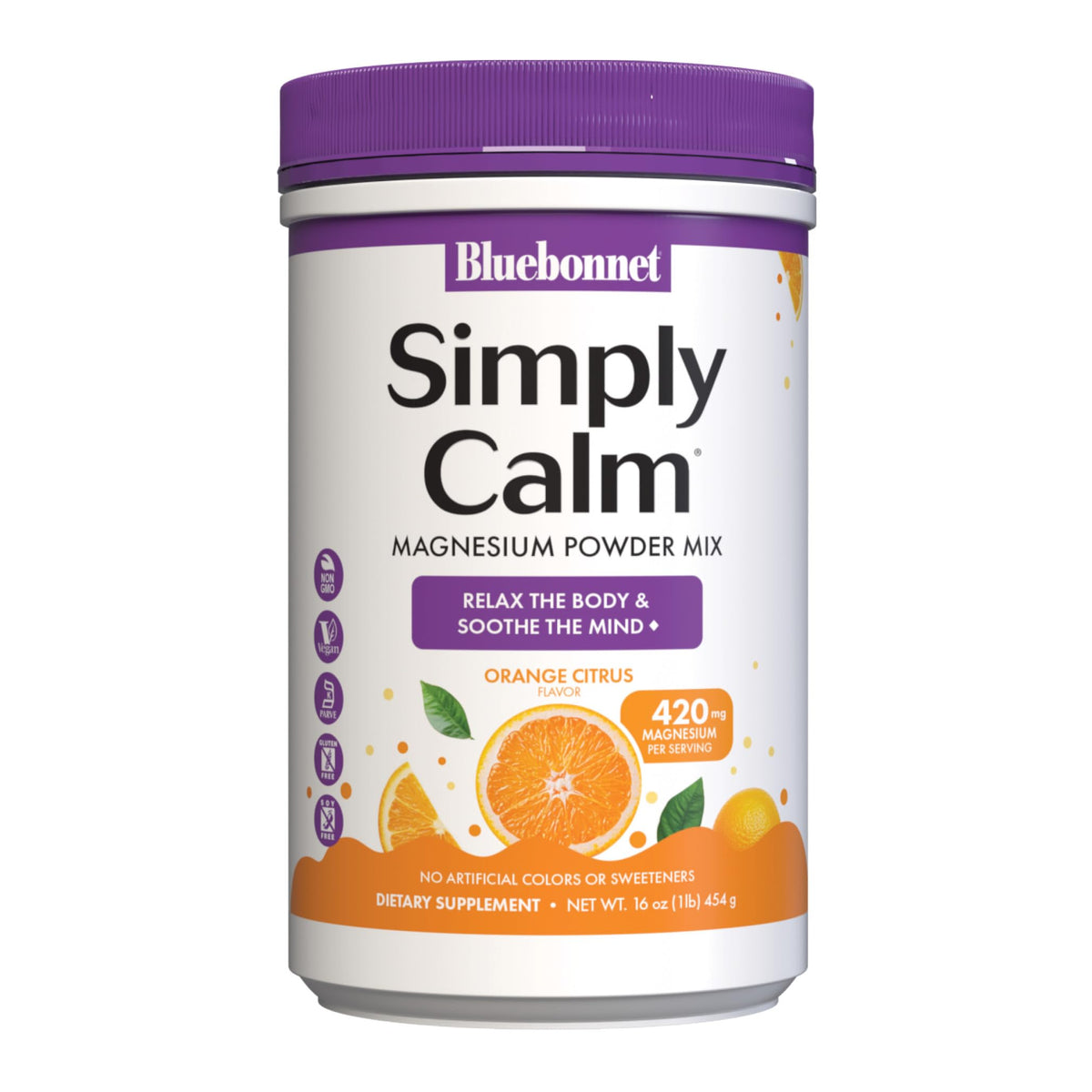 BlueBonnet Simply Calm Poudre 549g vue de face