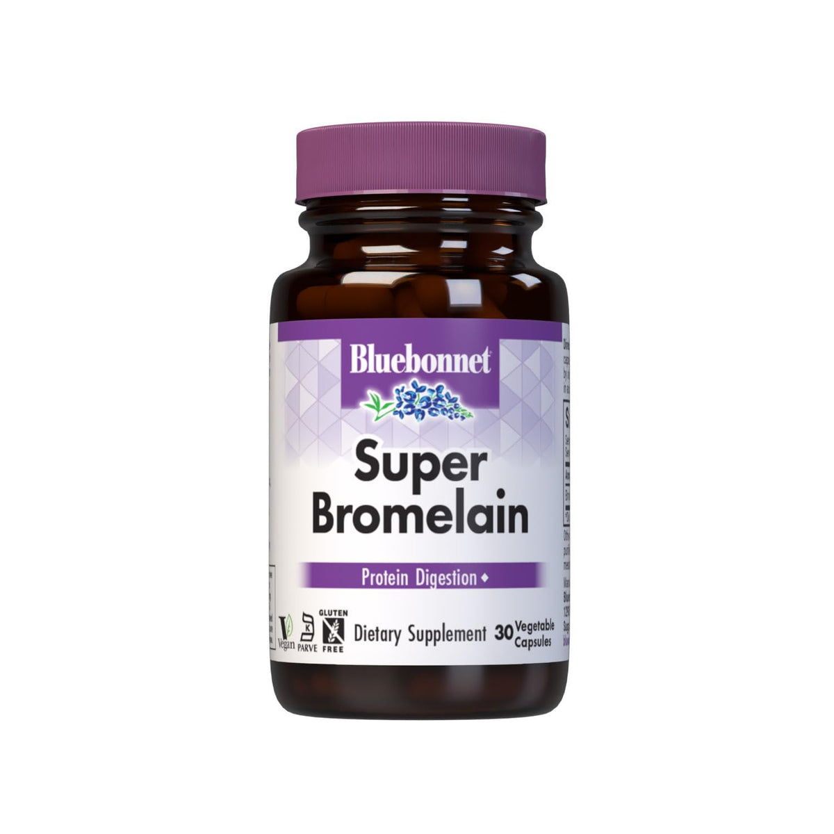 BlueBonnet Super Bromelain Capsules Végétariennes 500 mg, 30 unités