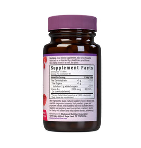 BlueBonnet Vitamine B12 1000 mcg comprimés à mâcher sur fond blanc