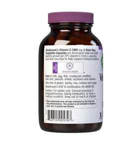 BlueBonnet Vitamine C 1000 mg capsules végétales sur fond blanc