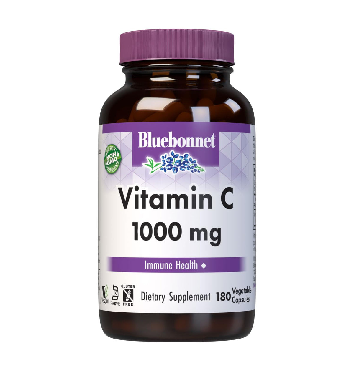 BlueBonnet Vitamine C 1000 mg capsules végétales, vue de face