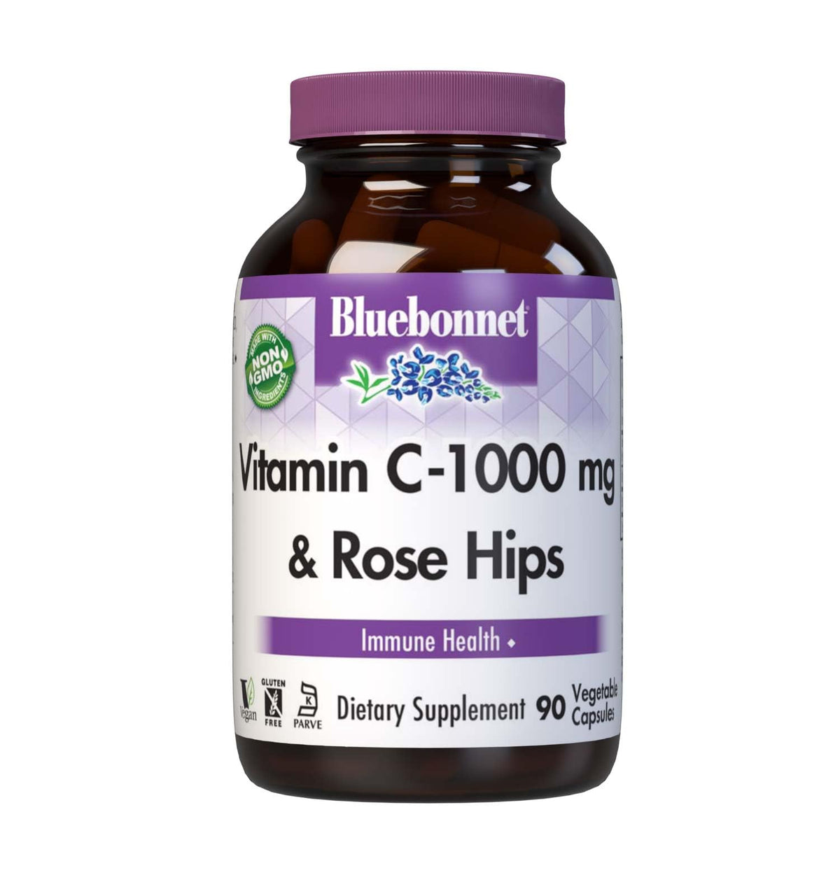 BlueBonnet Vitamine C 1000 mg capsules végétales vue de face