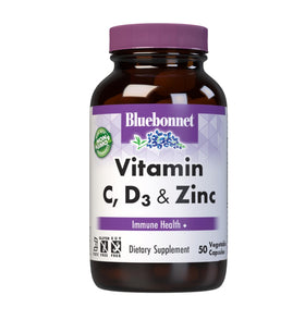 BlueBonnet Vitamine C 50 capsules végétales - vue de face
