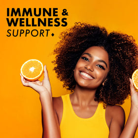 BlueBonnet Vitamine C, D3 & Zinc capsules sur une table