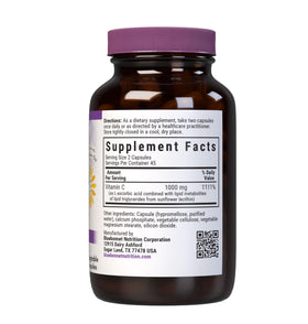 BlueBonnet Vitamine C Liposomale 1000 mg, capsules végétales, vue de côté