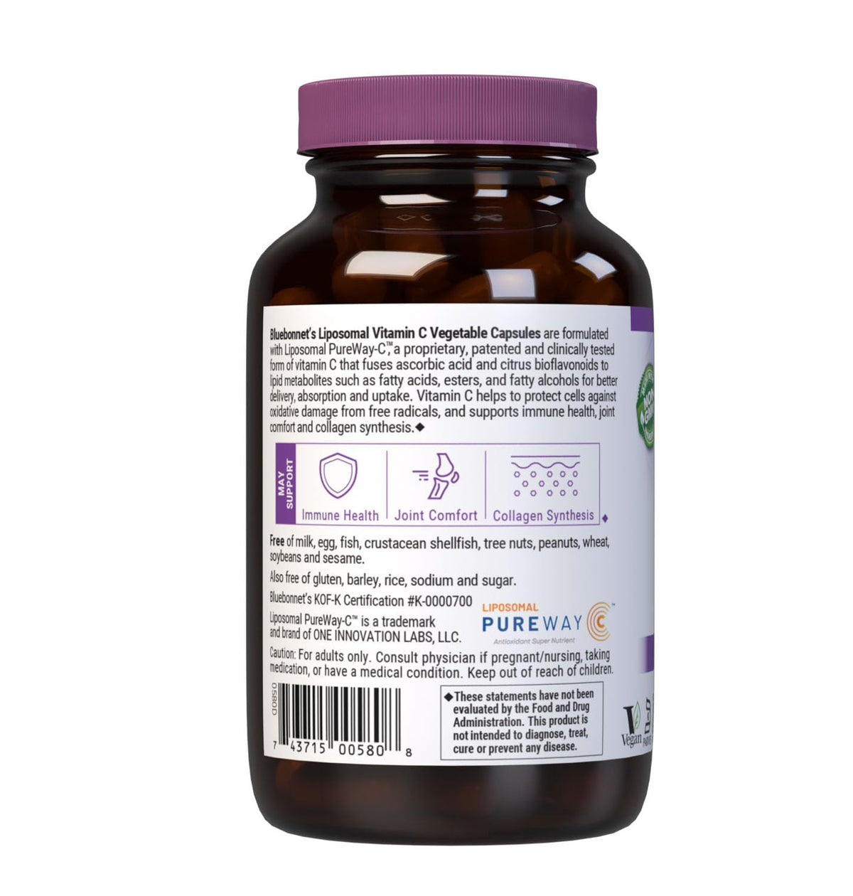 BlueBonnet Vitamine C Liposomale 1000 mg, emballage recyclable