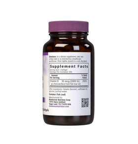 BlueBonnet Vitamine D3 250 gélules avec emballage recyclable