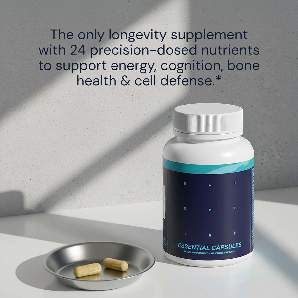 Blueprint Bryan Johnson Capsules Essentielles avec des ingrédients naturels