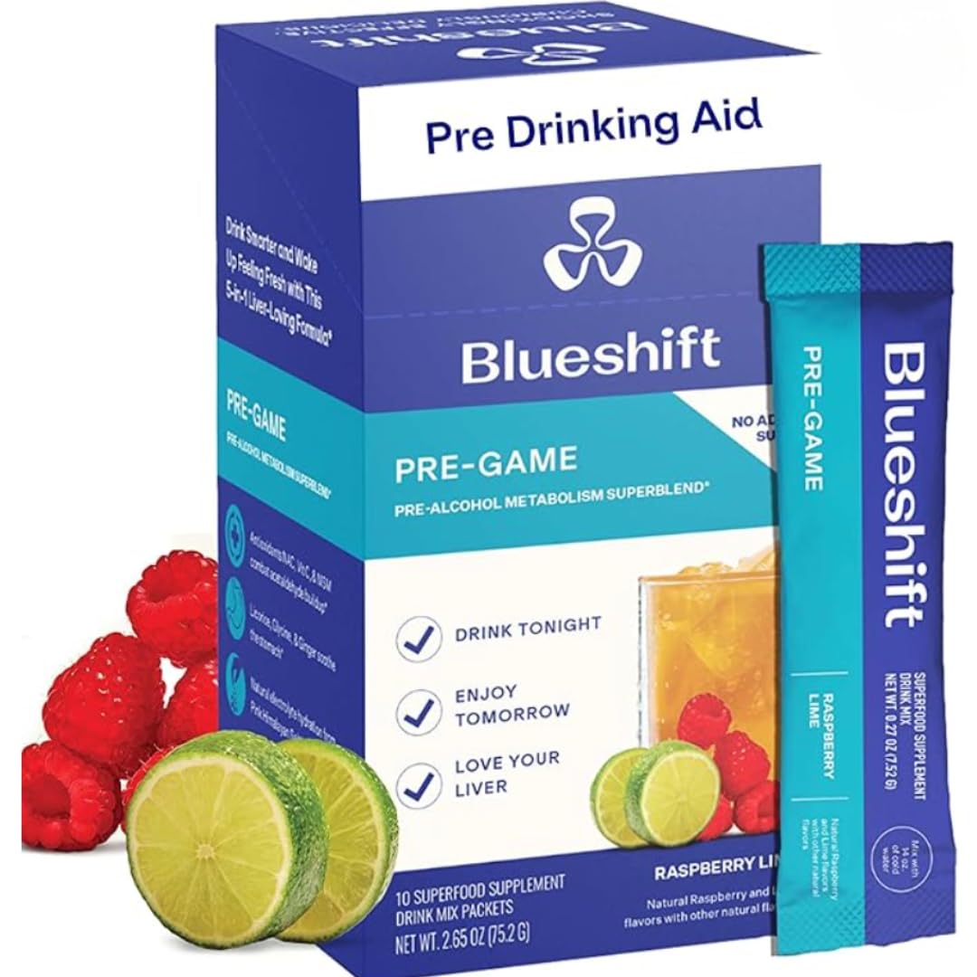 Blueshift Pré-Game sachets en poudre framboise-lime vue de face