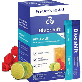 Blueshift Pré-Game sachets en poudre framboise-lime vue de face