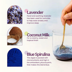 Blume Latte Superfood Bleu Lavande en préparation chaude