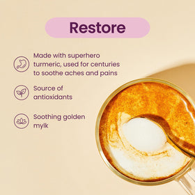 Blume Latte Superfood Curcuma Bio préparé dans une tasse avec mousse de lait