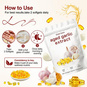 Blumskin Ail Vieilli capsules avec verre d'eau