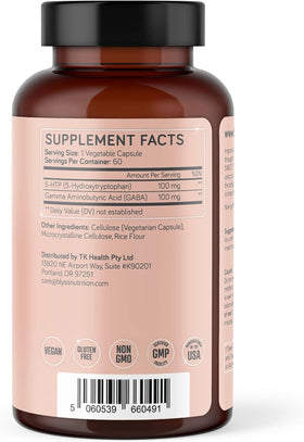 BLYSS Nutrition 5-HTP Plus GABA capsules in a lifestyle setting