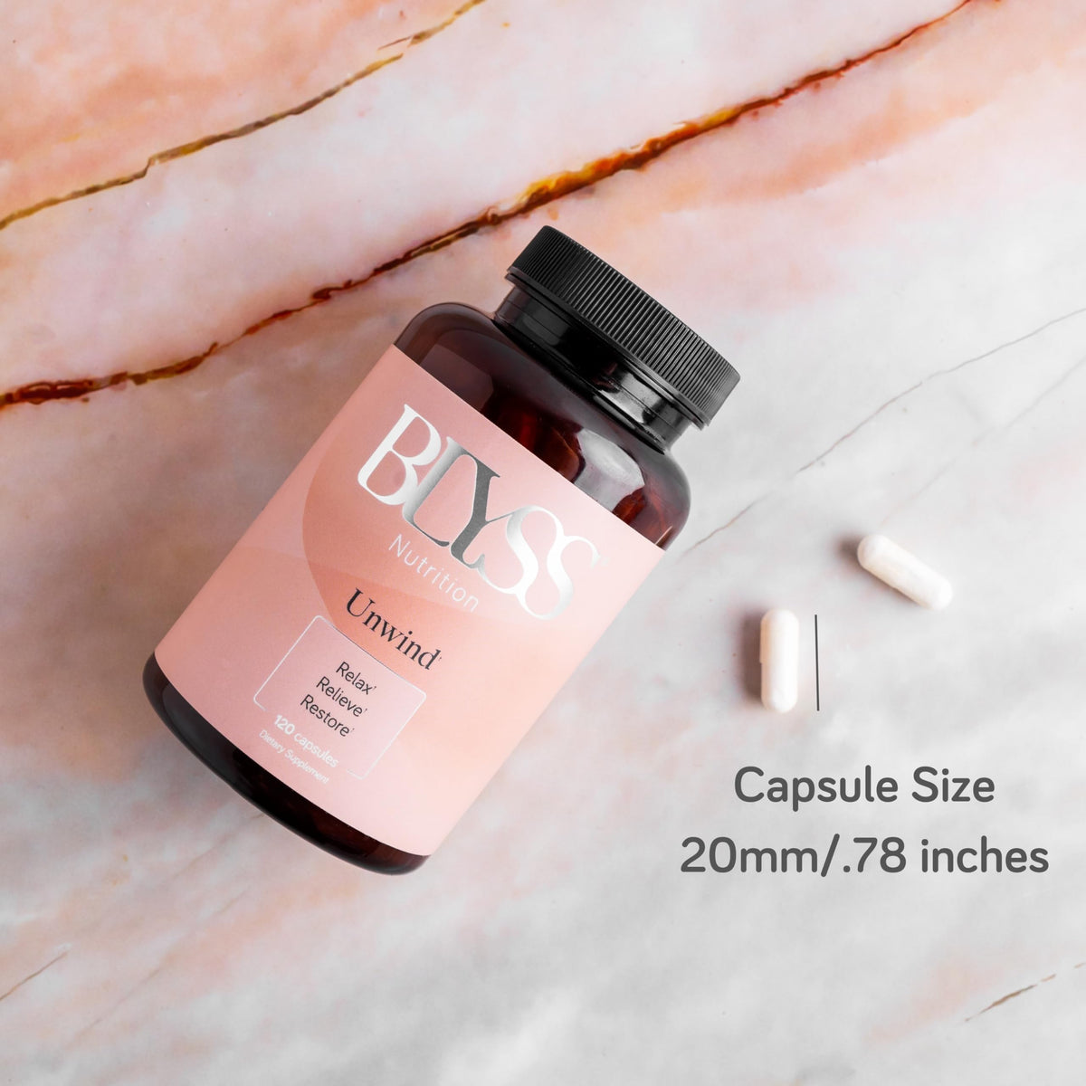 BLYSS Nutrition Capsules de Bisglycinate de Magnésium 200mg, dosage de 200mg