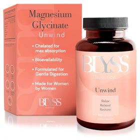 BLYSS Nutrition Capsules de Bisglycinate de Magnésium 200mg, vue de face