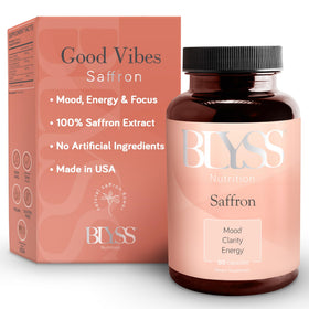 BLYSS Nutrition Saffran 60 capsules végétaliennes vue de face