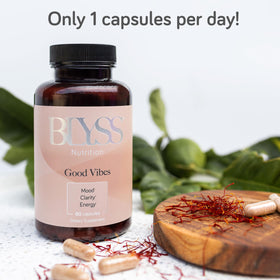 BLYSS Nutrition Saffran capsules végétaliennes avec des ingrédients naturels