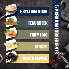 BMVINVOL capsules de psyllium sur fond blanc