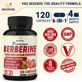 BMVINVOL Complément Alimentaire Berbérine 120 Capsules en usage