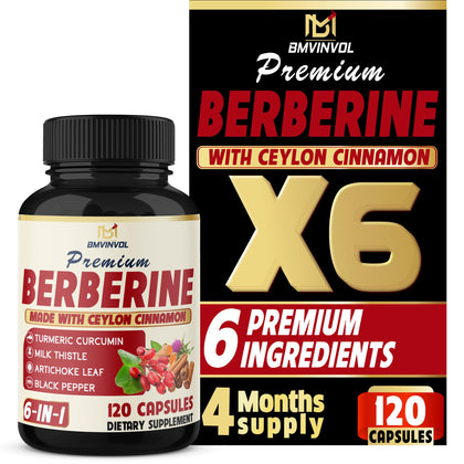 BMVINVOL Complément Alimentaire Berbérine 120 Capsules vue avant