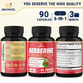 BMVINVOL Complément Alimentaire Berbérine 90 Capsules avec ingrédients
