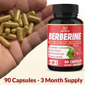 BMVINVOL Complément Alimentaire Berbérine 90 Capsules étiquette