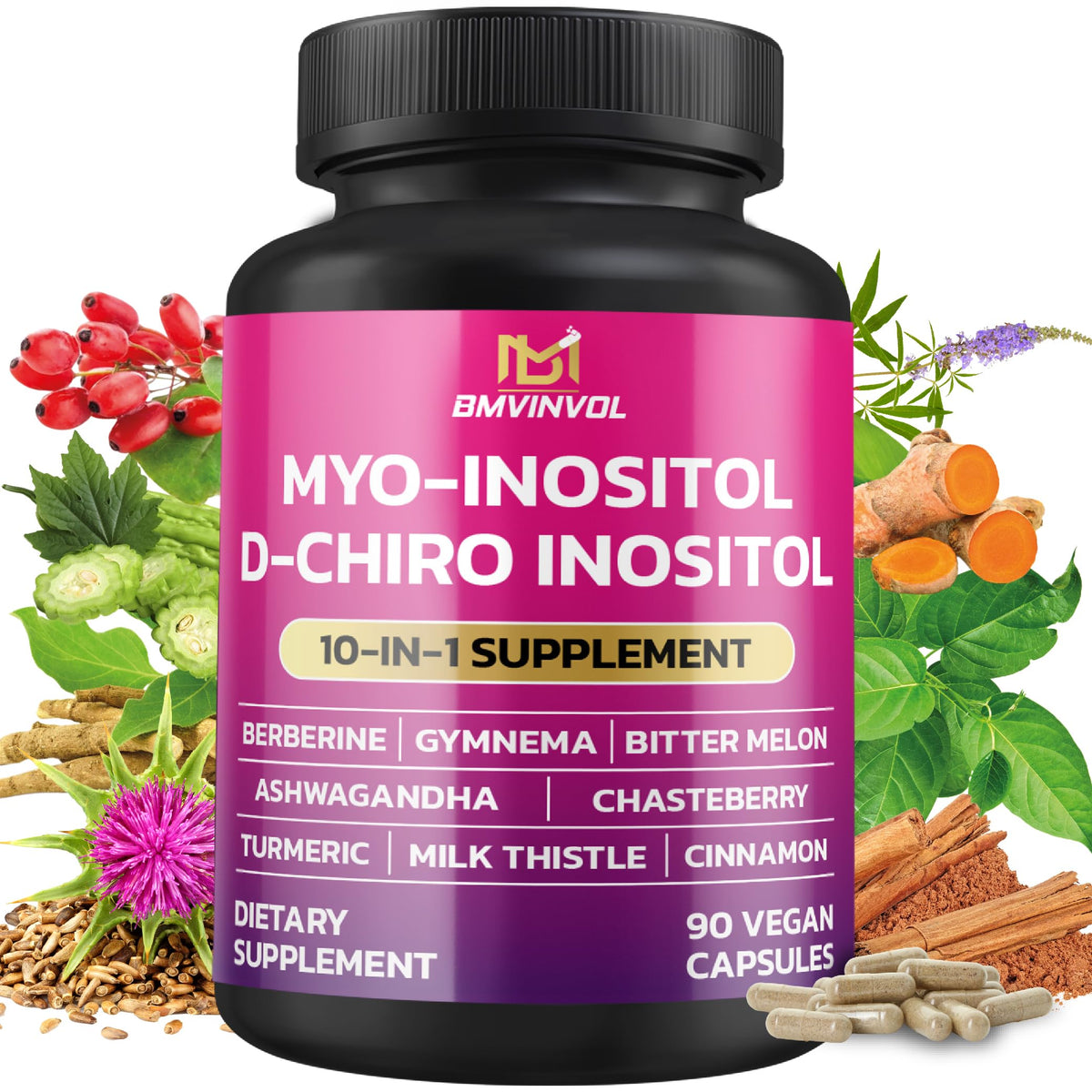 BMVINVOL Inositol 90 capsules vue de face