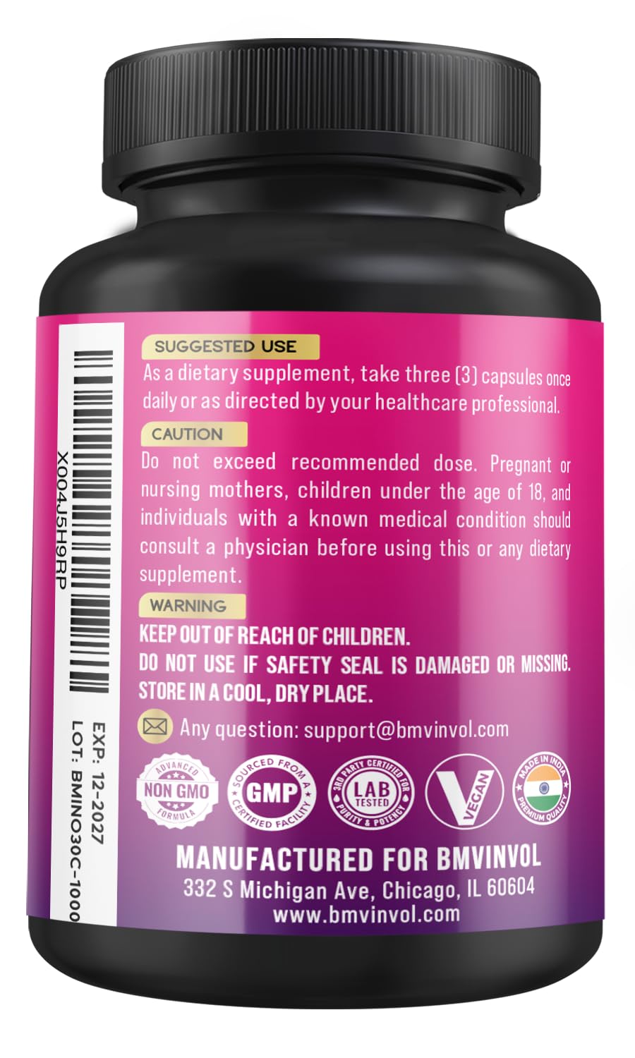 BMVINVOL Inositol flacon avec étiquette