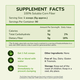 BNHealthy Poudre de Fibre Soluble 450g sur une table