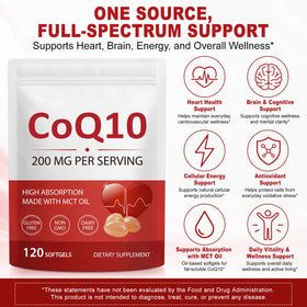 bnHUlMXw CoQ10 200mg Softgels avec huile MCT