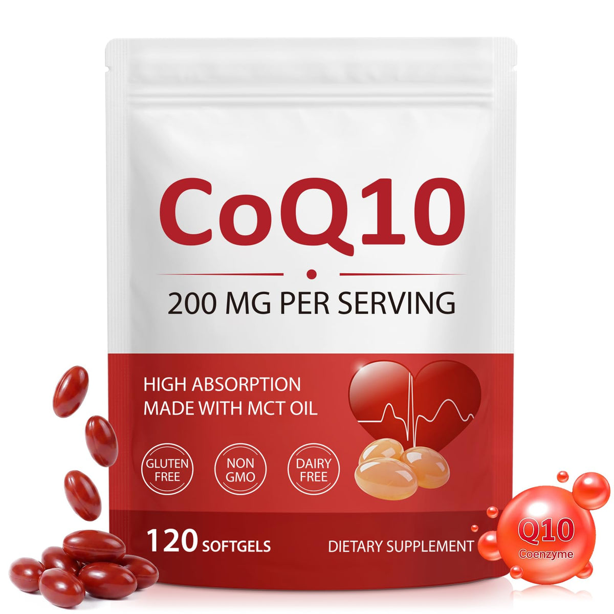 bnHUlMXw CoQ10 200mg Softgels flacon avant