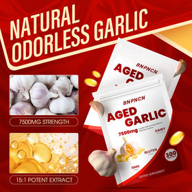 BnPnCn Extrait d'Ail Vieilli 7500mg 300 gélules souples avec d'autres compléments
