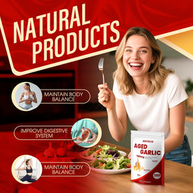 BnPnCn Extrait d'Ail Vieilli 7500mg 300 gélules souples sur une table