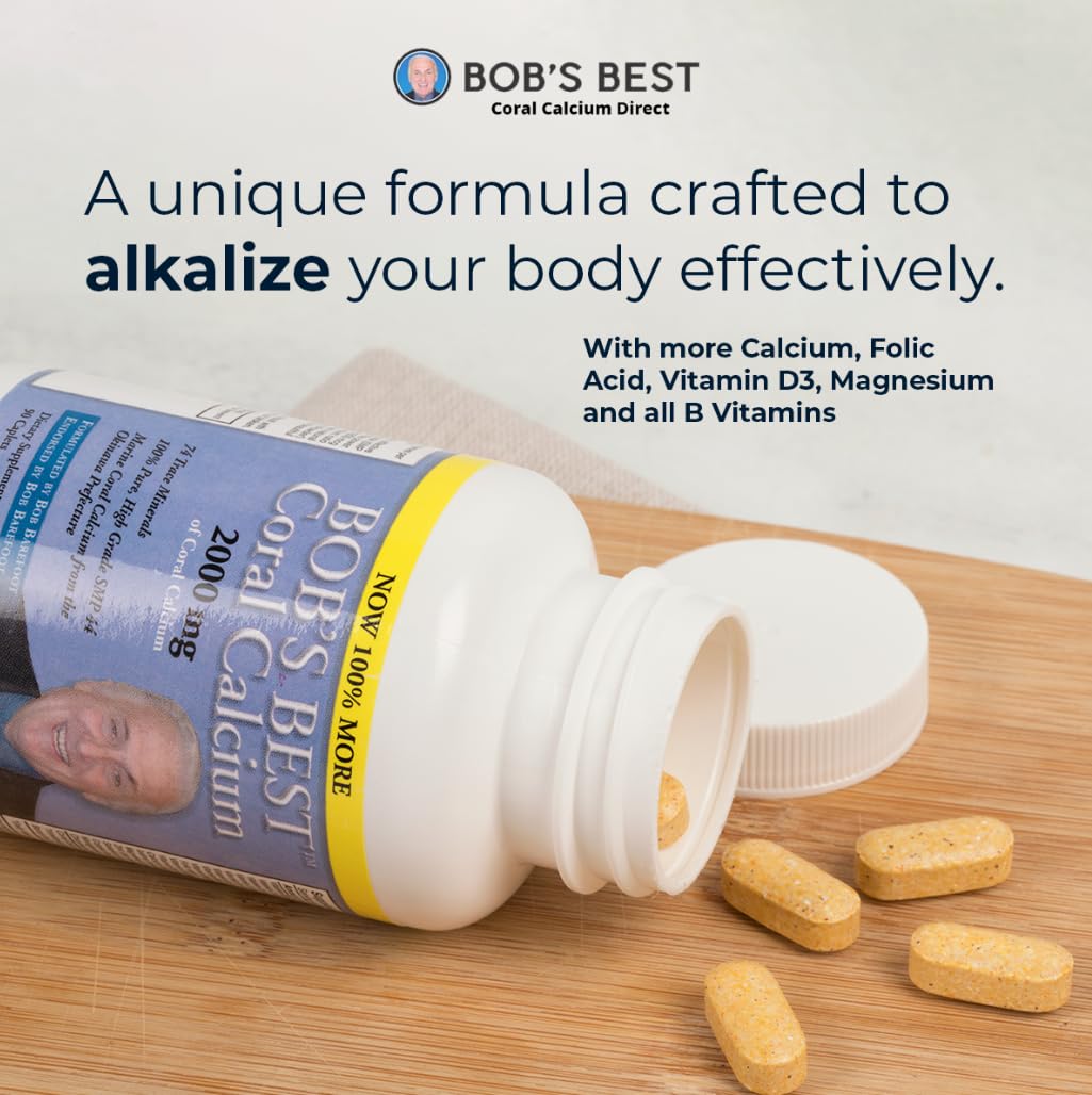 BOB'S BEST Coral Calcium 2000 mg caplets sur une table