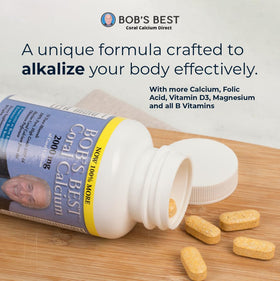 BOB'S BEST Coral Calcium 2000 mg caplets sur une table