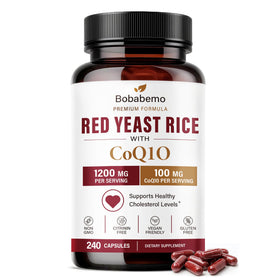 Bobabemo Riz de Levure Rouge 1200mg CoQ10 100mg avant-propos