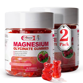 Bocal de gummies de magnésium glycinate Alliwise vue de face