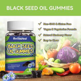 Bocal de gummies SmildeHeal sur fond blanc