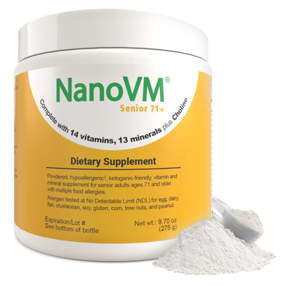 Bocal de NanoVM Senior 71+ Compléments Alimentaires 340g vue avant