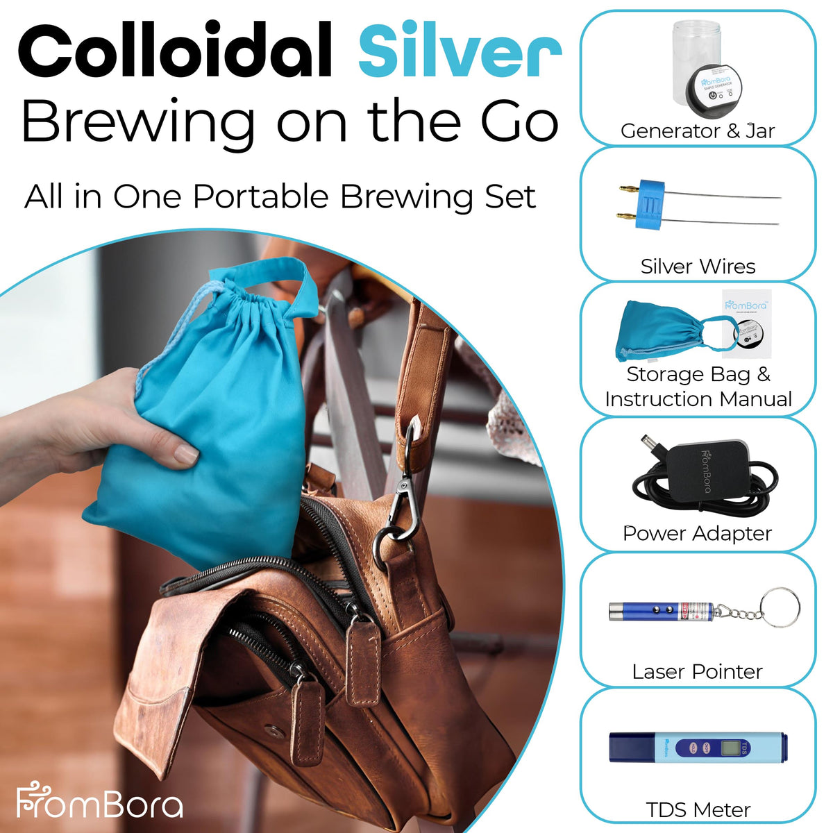 Bocal en verre nécessaire pour utiliser le kit d'argent colloïdal