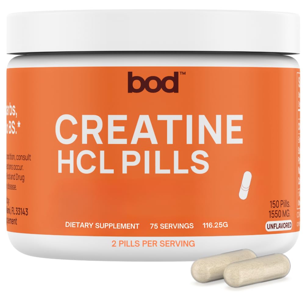 Bod Capsules de Créatine HCL 150 pilules vue de face