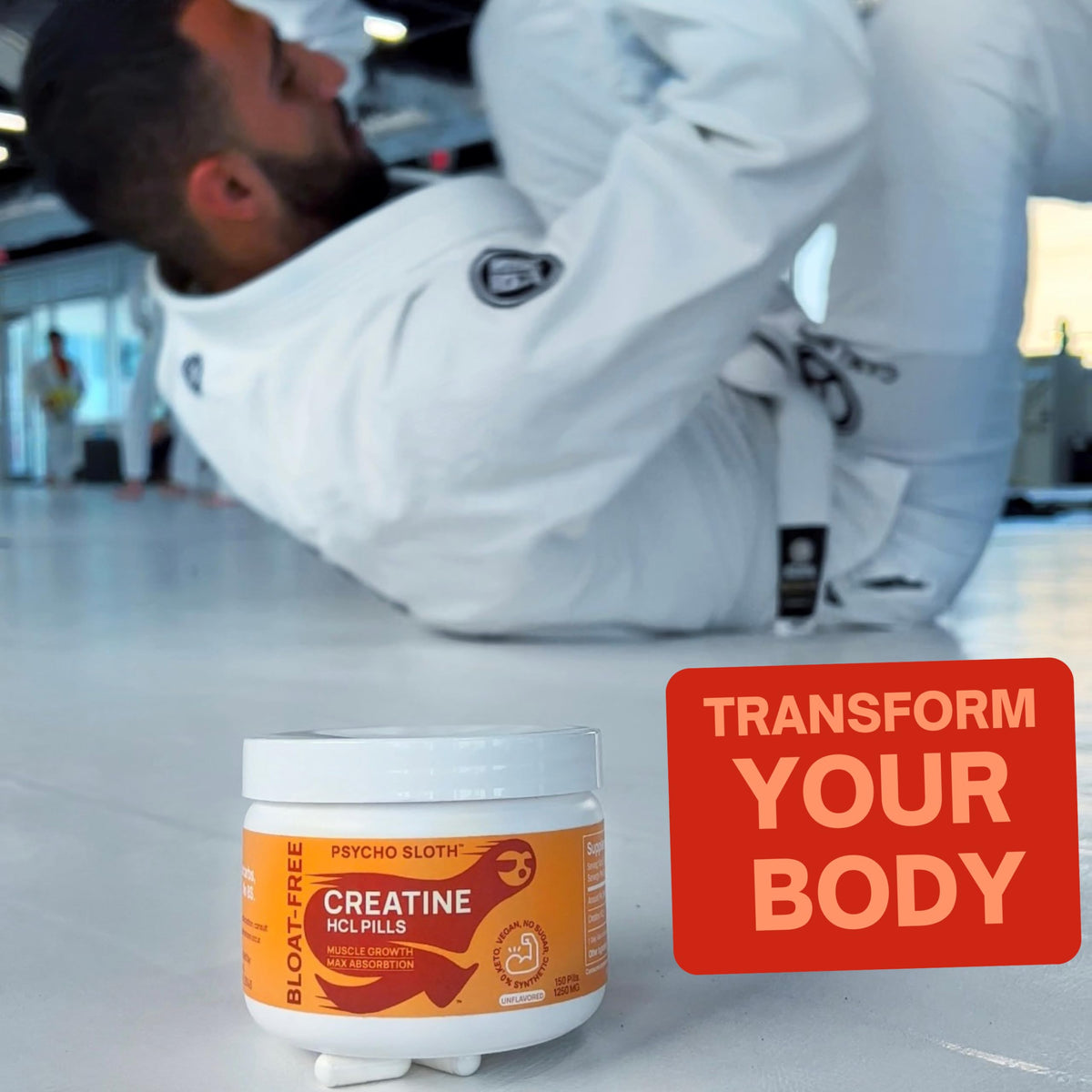 Bod Capsules de Créatine HCL sur un fond neutre