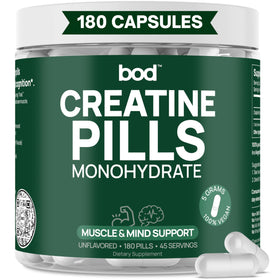 Bod créatine monohydrate capsules 45 servings front view