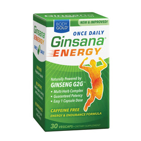Body Gold Ginsana Energy emballage et capsules