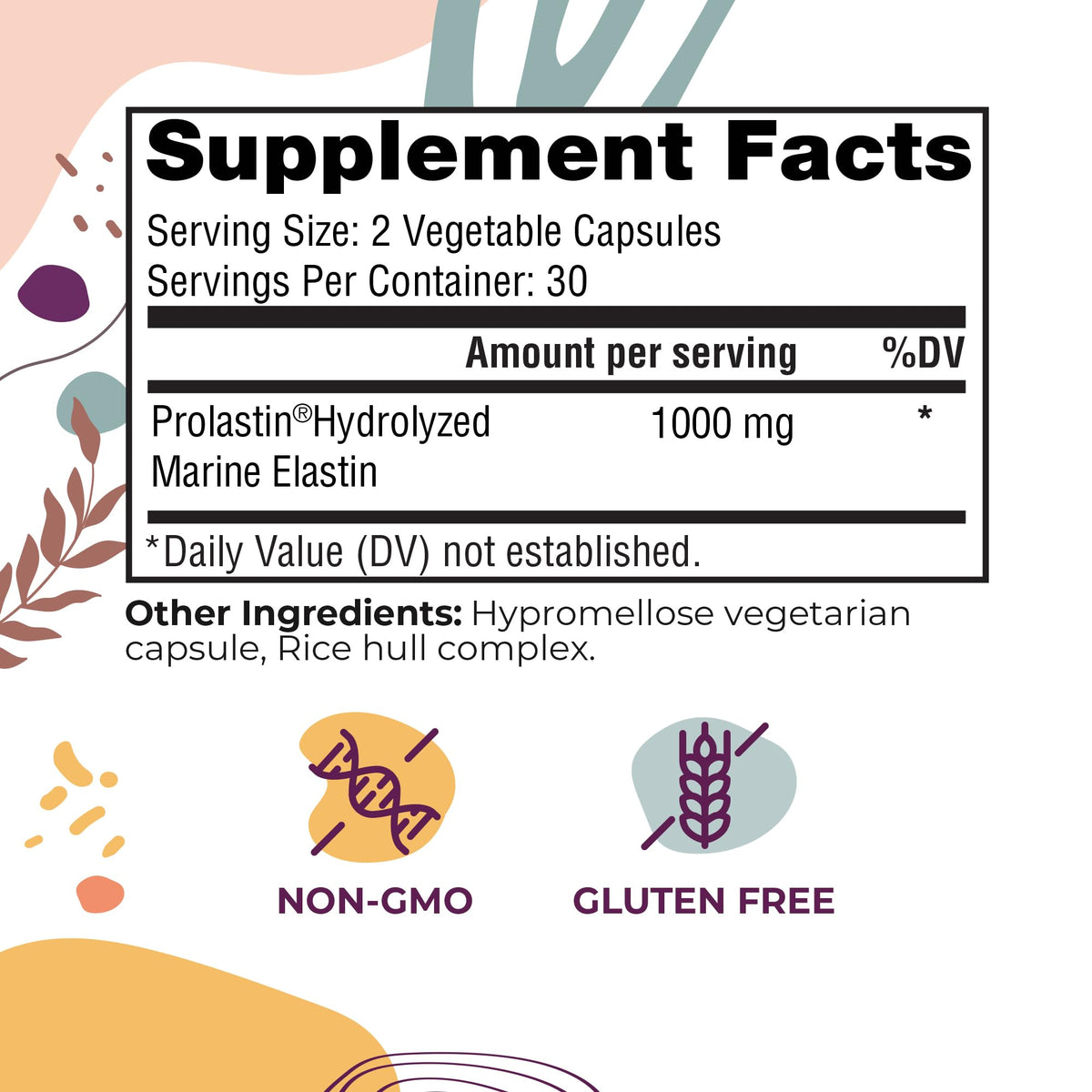 Body Kitchen Collagène Peptides Élastine 499g ingrédients au dos