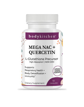 Body Kitchen Mega NAC 600mg N-Acétyl Cystéine Quercétine, vue de face