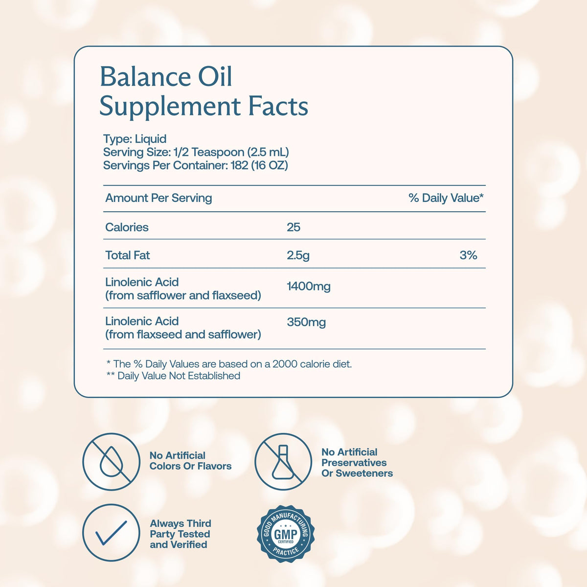 BodyBio Balance Oil 399g bouteille vue arrière